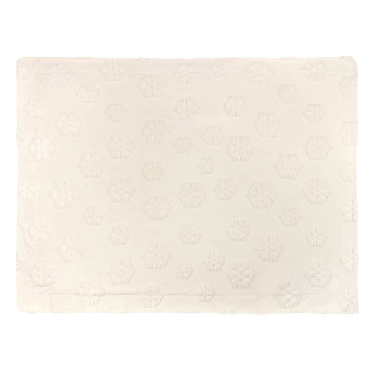 Furn (Riva Home) Christmas Decorations ❄️ Snowflakes Faux Fur Throw Snow White by Furn