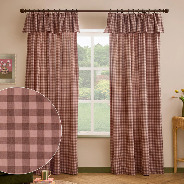 HARRIET GINGHAM PRINTED CURTAINS by furn.