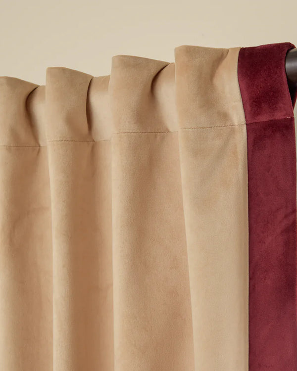 AUDLEY FULLY LINED MATT VELOUR TAB TOP CURTAINS by MADE