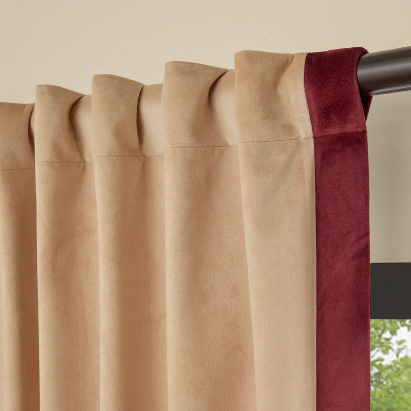AUDLEY FULLY LINED MATT VELOUR TAB TOP CURTAINS by MADE