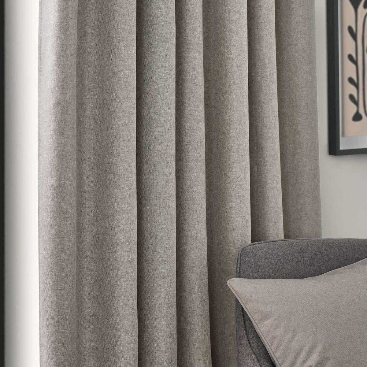 Furn (Riva Home) Curtains DAWN TEXTURED BLACKOUT EYELET OR PENCIL PLEAT CURTAINS by furn