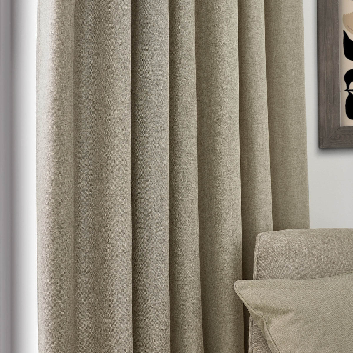 Furn (Riva Home) Curtains DAWN TEXTURED BLACKOUT EYELET OR PENCIL PLEAT CURTAINS by furn