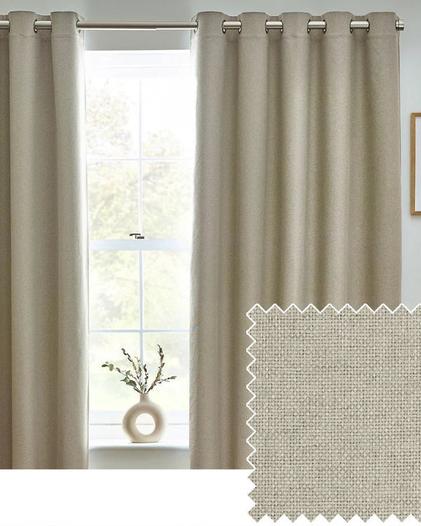 DAWN TEXTURED BLACKOUT EYELET OR PENCIL PLEAT CURTAINS by furn