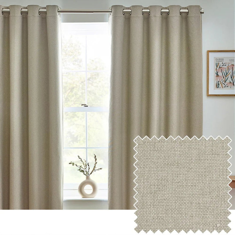 DAWN TEXTURED BLACKOUT EYELET OR PENCIL PLEAT CURTAINS by furn