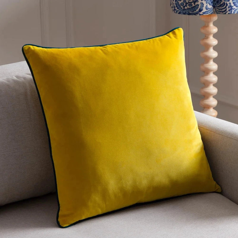 Meridian Velvet Feather Filled Cushion Teal/Ceylon by Furn