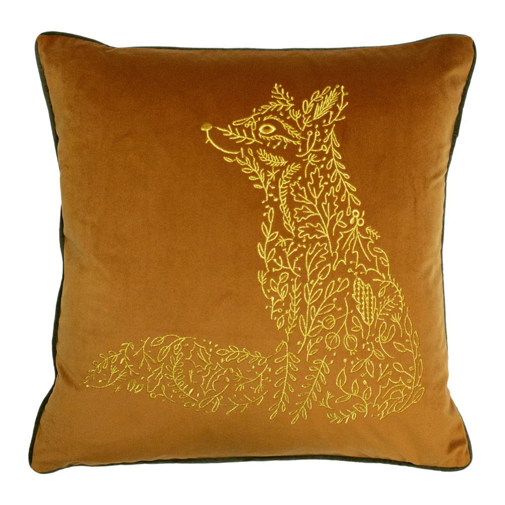 furn (Riva Home) Cushions Forest Fauna Woodland Fox Square Cushion Rust/Gold