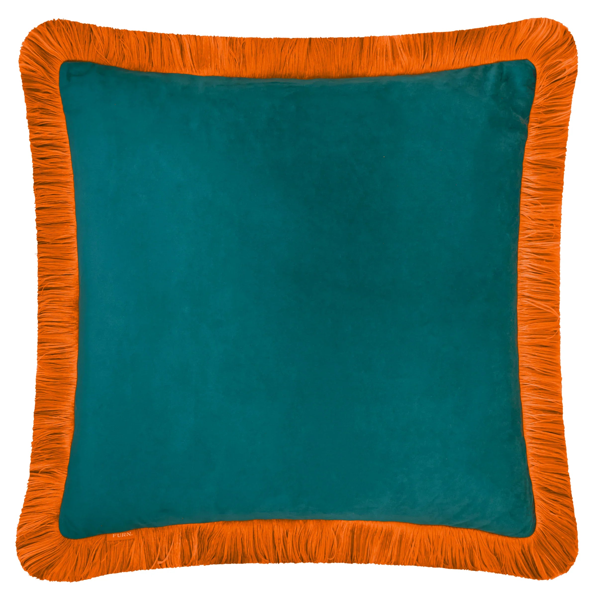 Furn (Riva Home) Cushions Halo Fringed Velvet Cushion by Furn