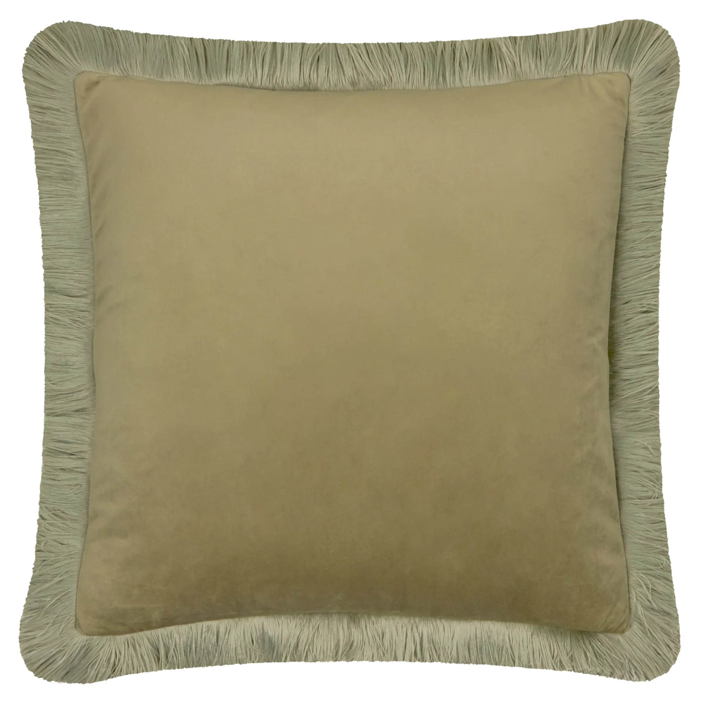 Furn (Riva Home) Cushions Halo Fringed Velvet Cushion by Furn