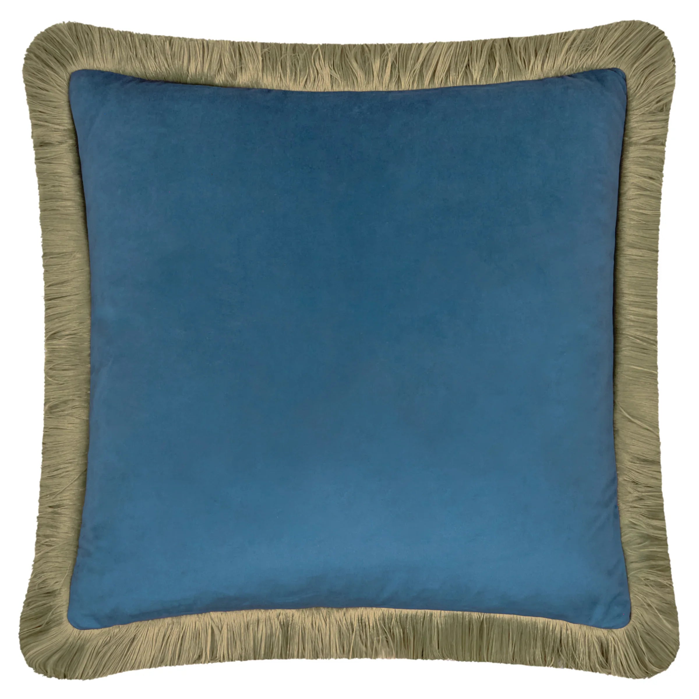 Furn (Riva Home) Cushions Halo Fringed Velvet Cushion by Furn