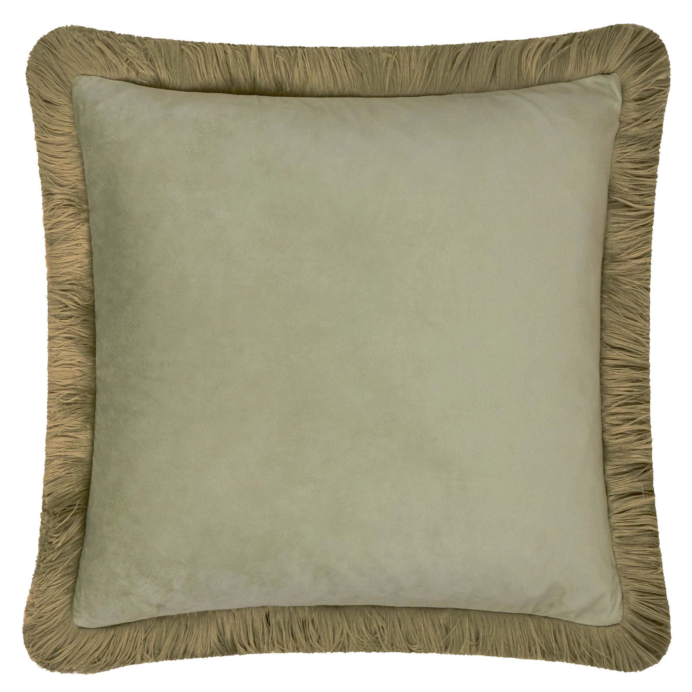 Furn (Riva Home) Cushions Halo Fringed Velvet Cushion by Furn
