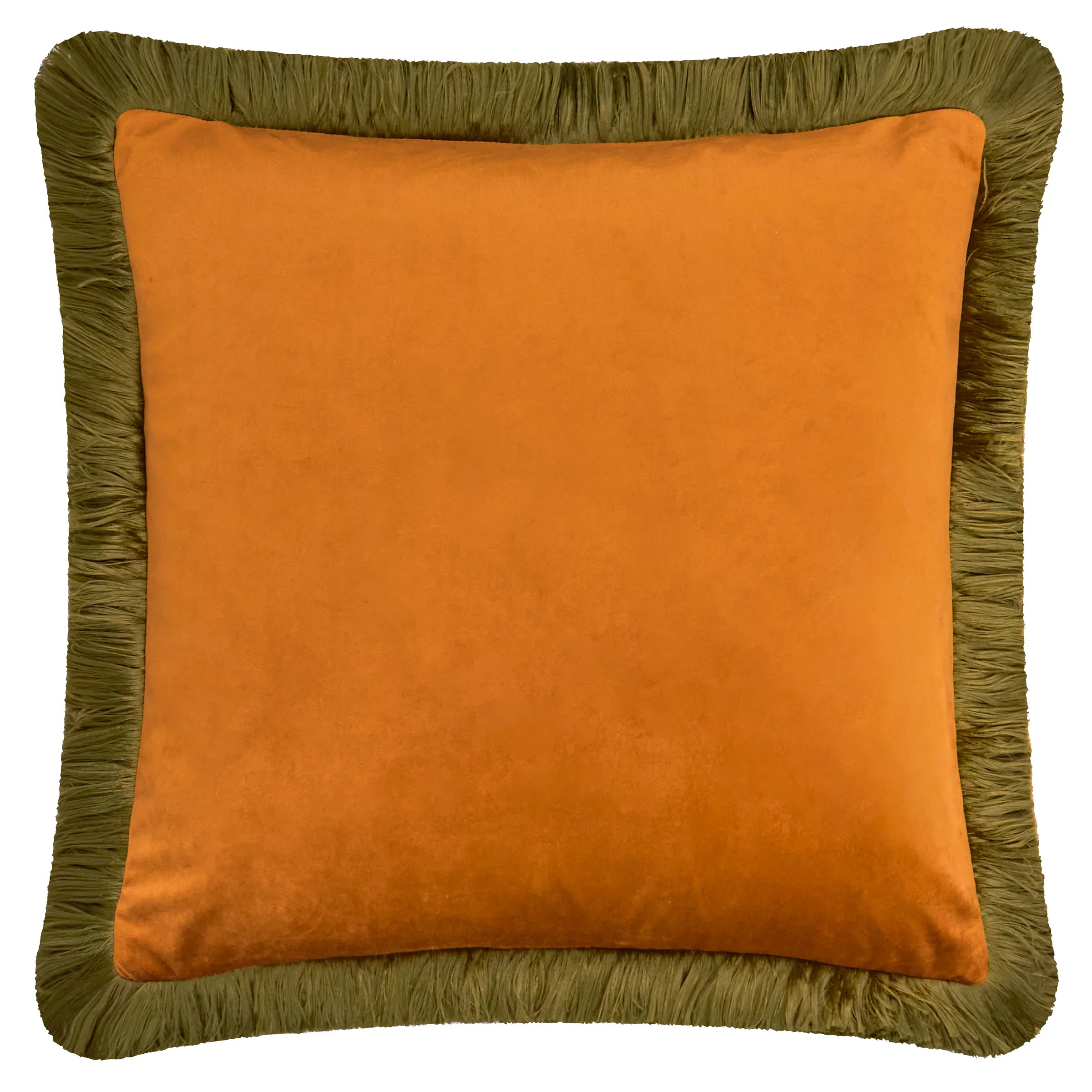 Furn (Riva Home) Cushions Halo Fringed Velvet Cushion by Furn