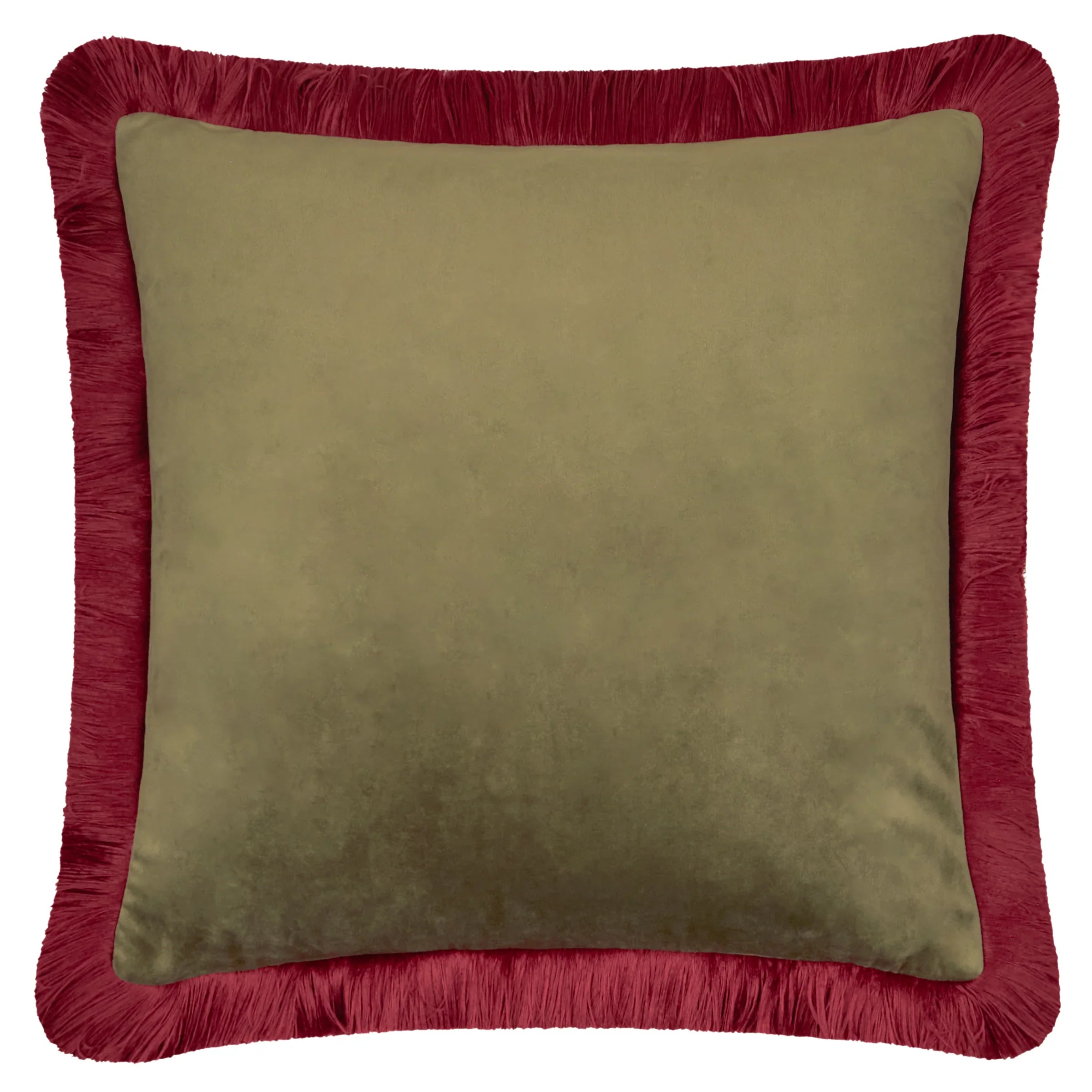 Furn (Riva Home) Cushions Halo Fringed Velvet Cushion by Furn