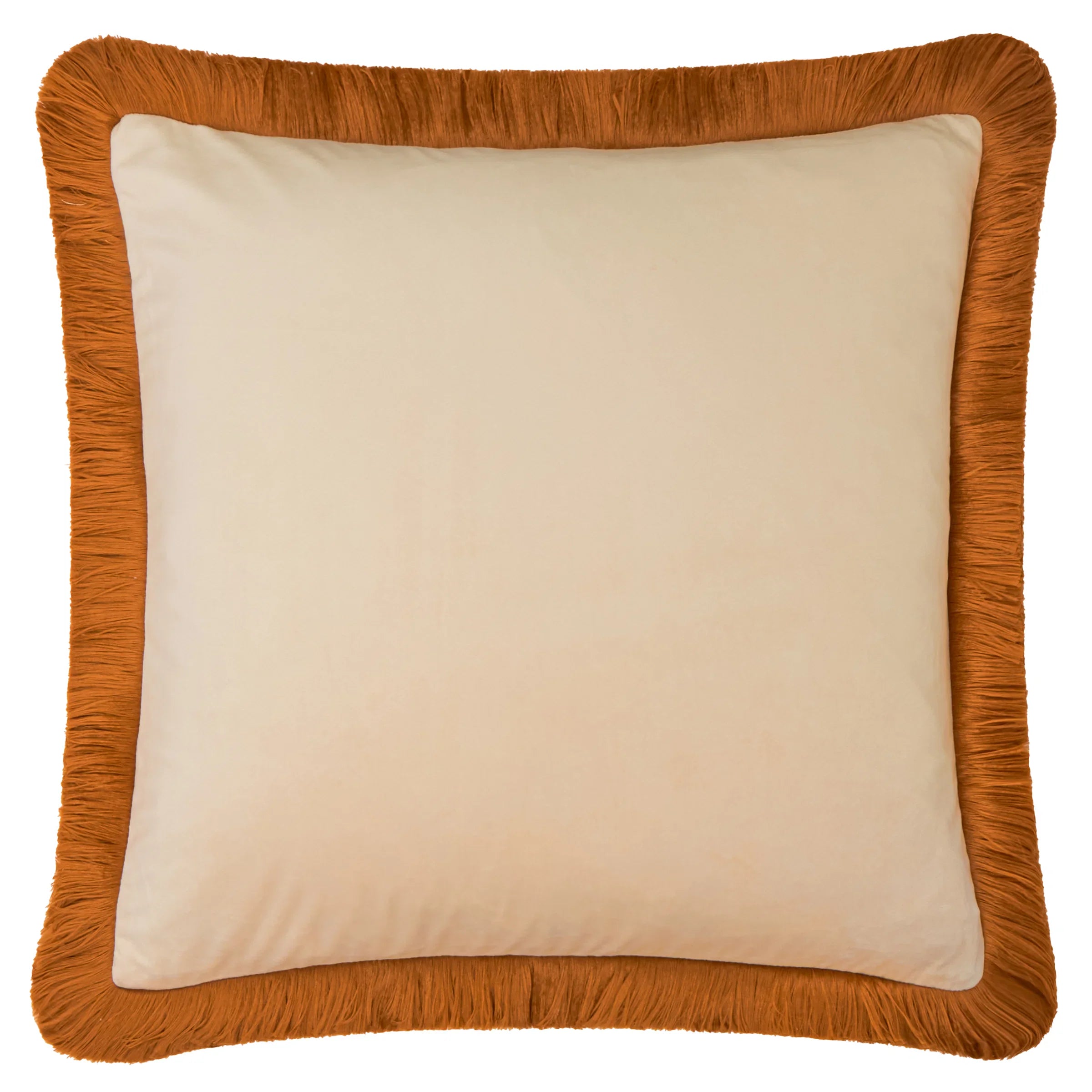 Furn (Riva Home) Cushions Halo Fringed Velvet Cushion by Furn