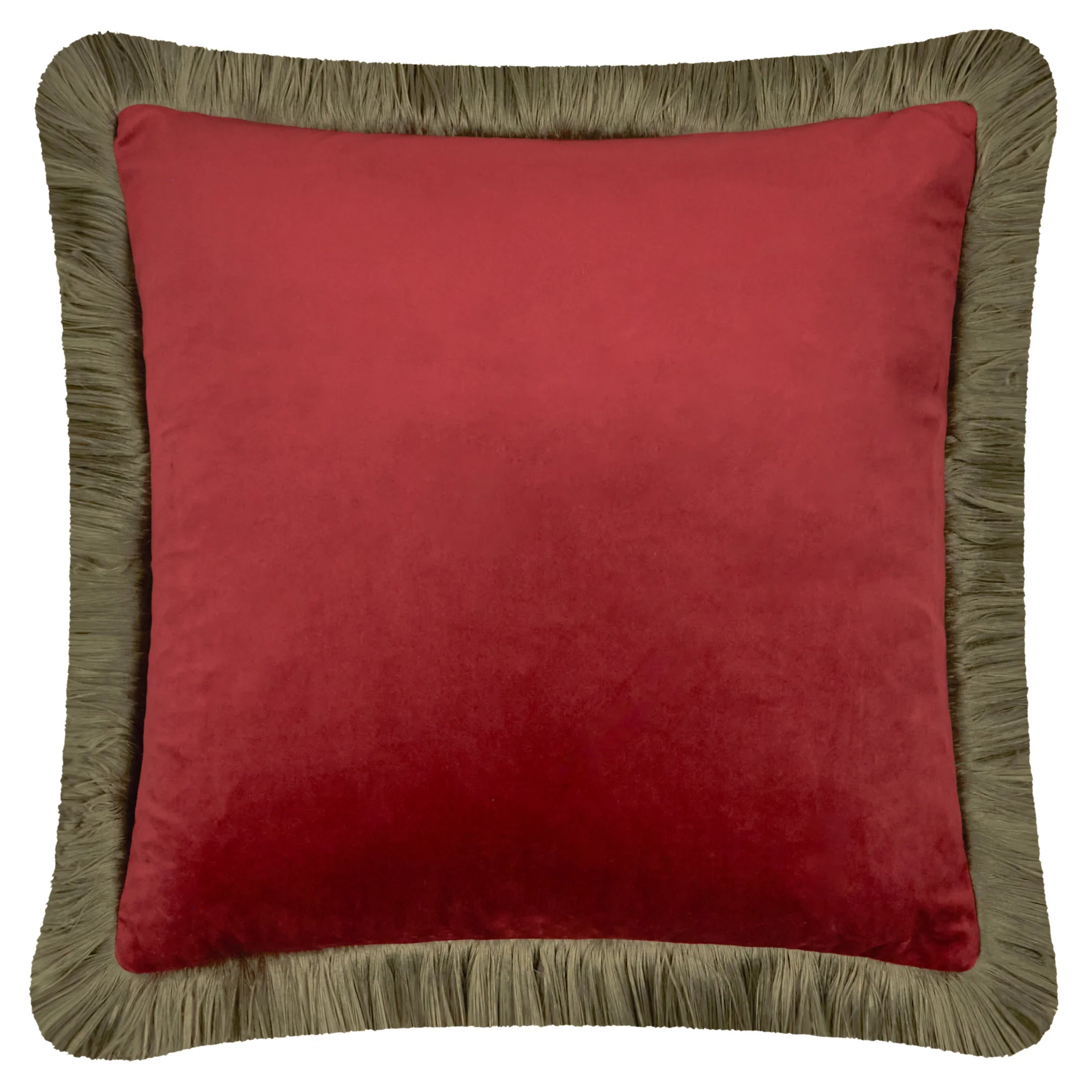 Furn (Riva Home) Cushions Halo Fringed Velvet Cushion by Furn