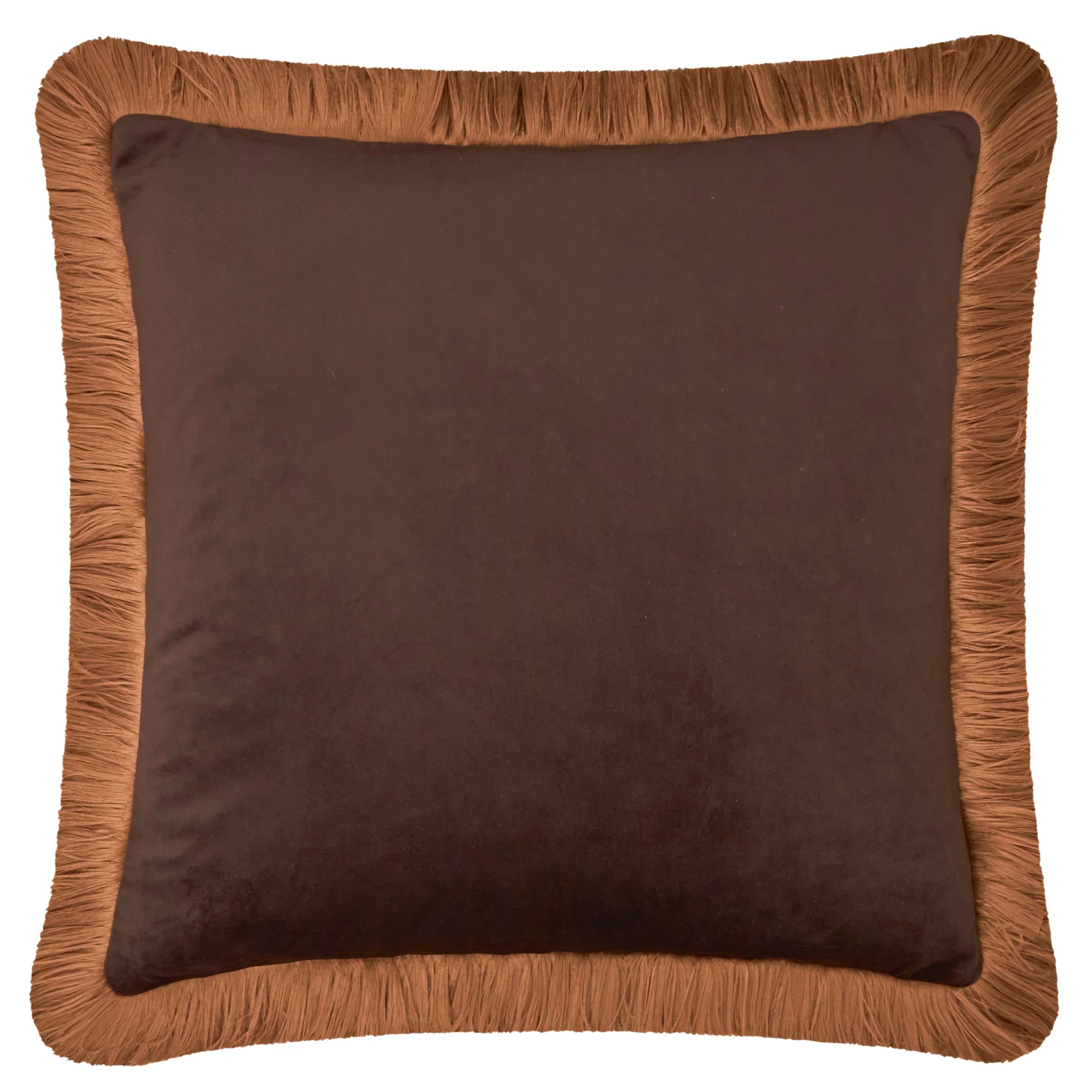 Furn (Riva Home) Cushions Halo Fringed Velvet Cushion by Furn