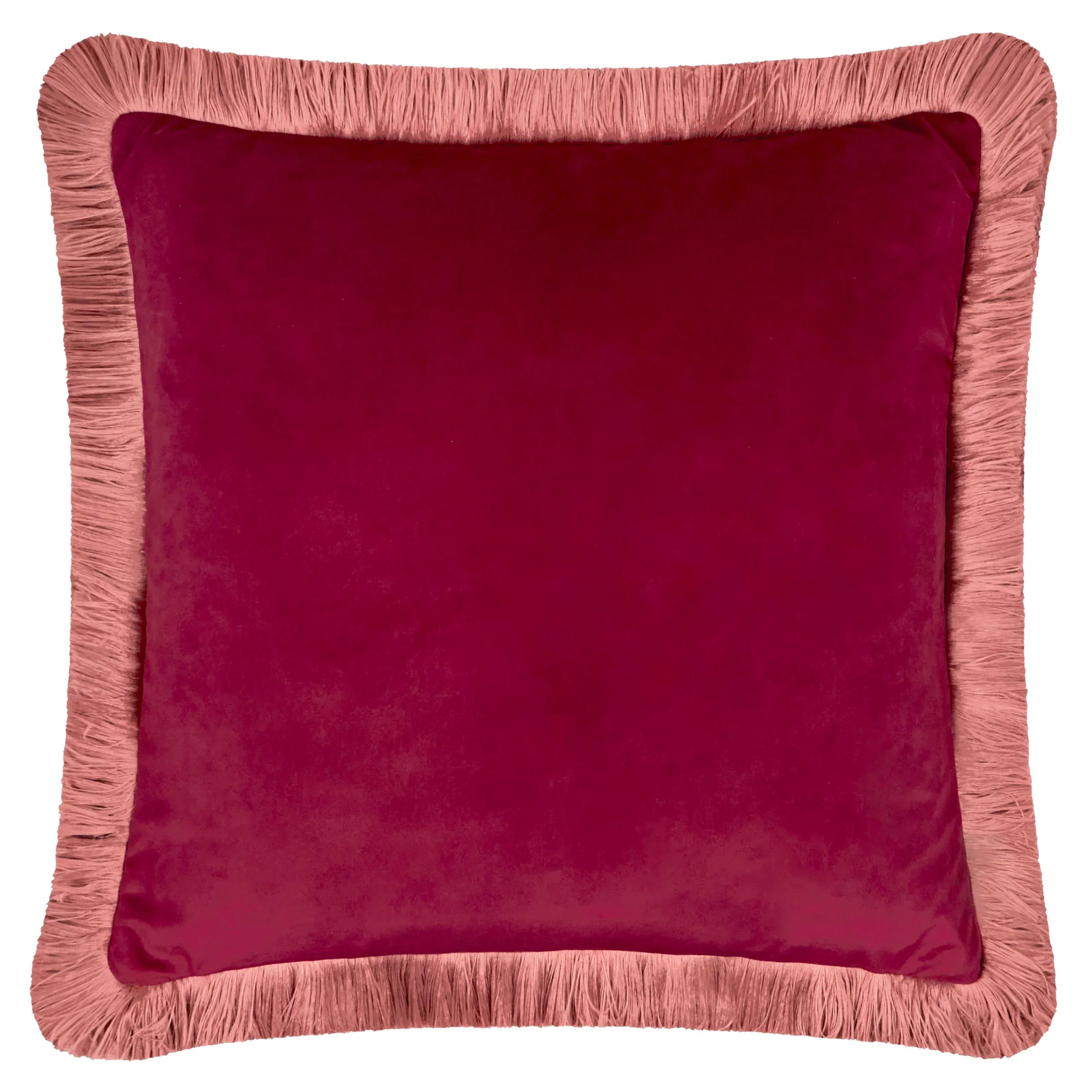 Furn (Riva Home) Cushions Halo Fringed Velvet Cushion by Furn