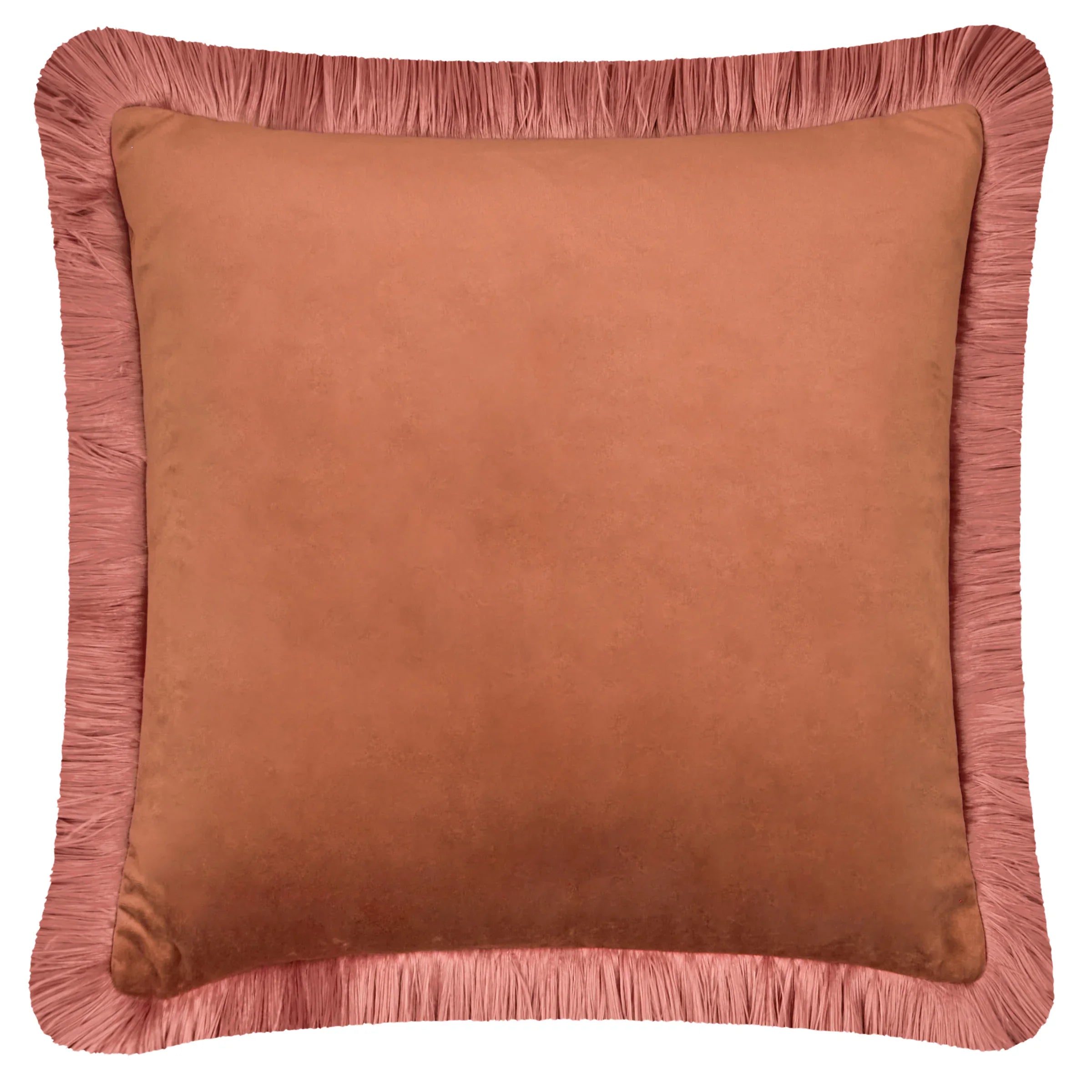 Furn (Riva Home) Cushions HALO FRINGED VELVET CUSHION by Furn