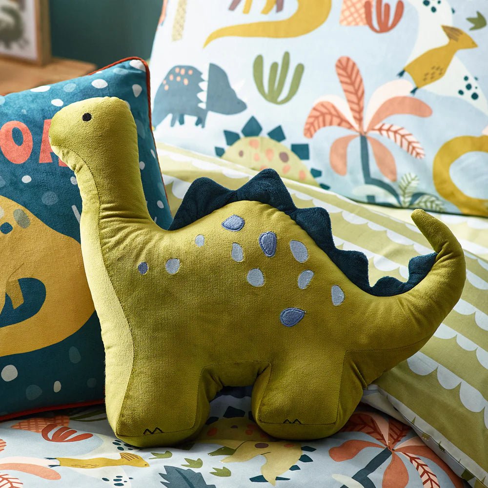 furn (Riva Home) Cushions little furn. Dino Kids Novelty Cushion in Green