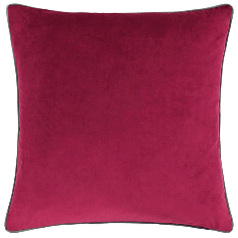 Meridian Velvet Feather Filled Cushion Cranberry/Mocha by Furn