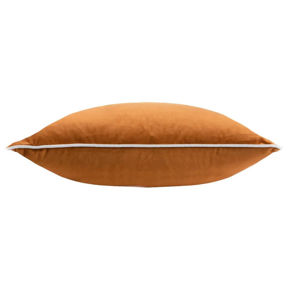 furn (Riva Home) Cushions Meridian Velvet Feather Filled Cushion Ginger/Ecru by Furn