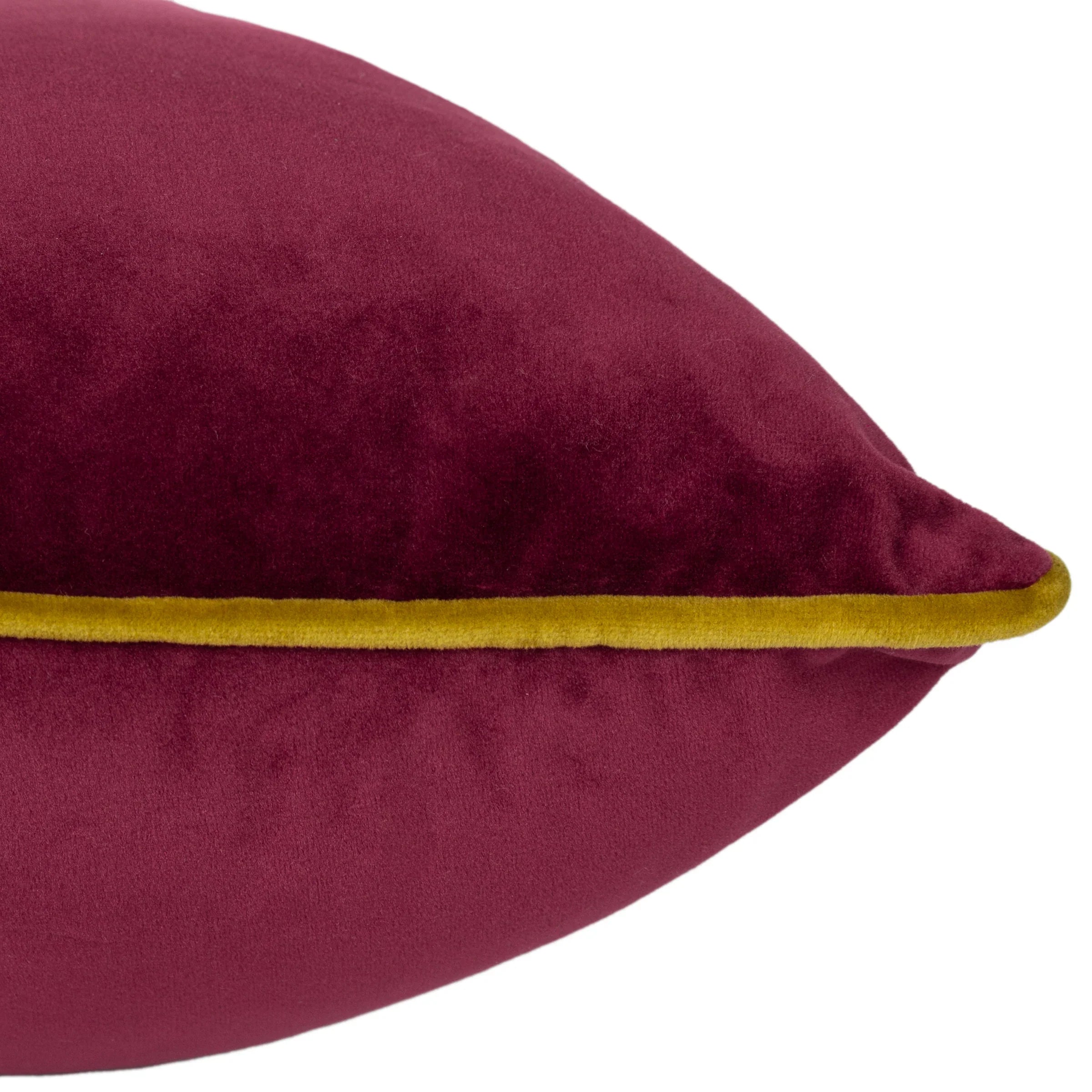 Furn (Riva Home) Cushions Meridian Velvet Feather Filled Cushion Maroon/Moss by Furn