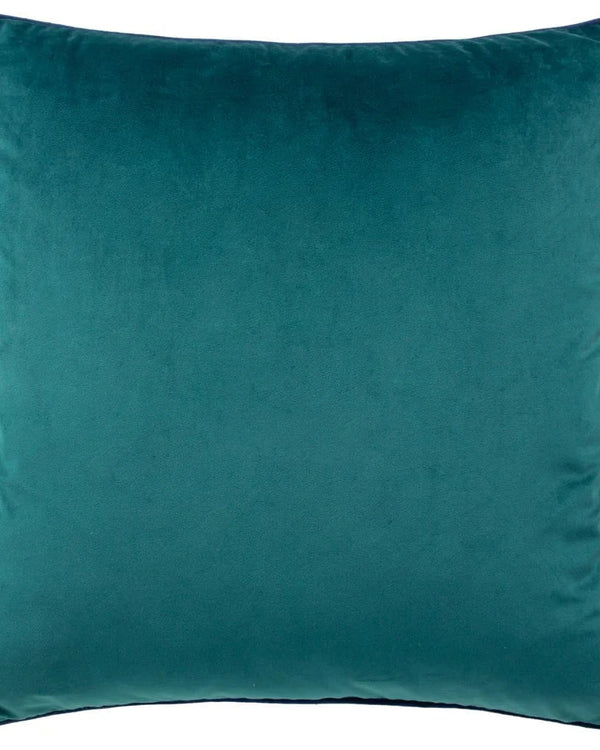 Meridian Velvet Feather Filled Cushion Teal/Navy by Furn