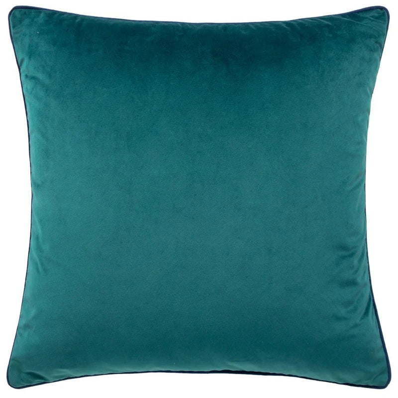 Meridian Velvet Feather Filled Cushion Teal/Navy by Furn