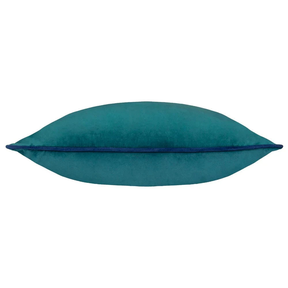 furn (Riva Home) Cushions Meridian Velvet Feather Filled Cushion Teal/Navy by Furn