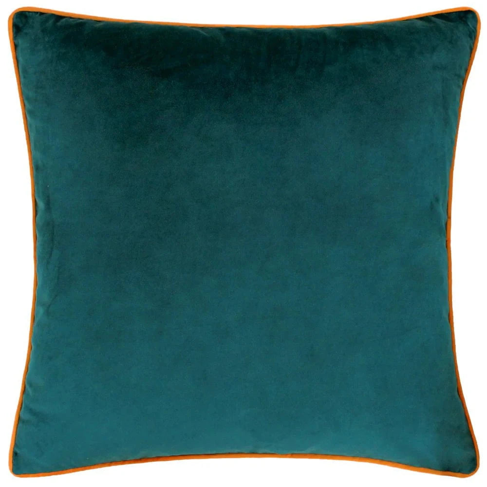 furn (Riva Home) Cushions Meridian Velvet Feather Filled Cushion Tiger/Teal by Furn