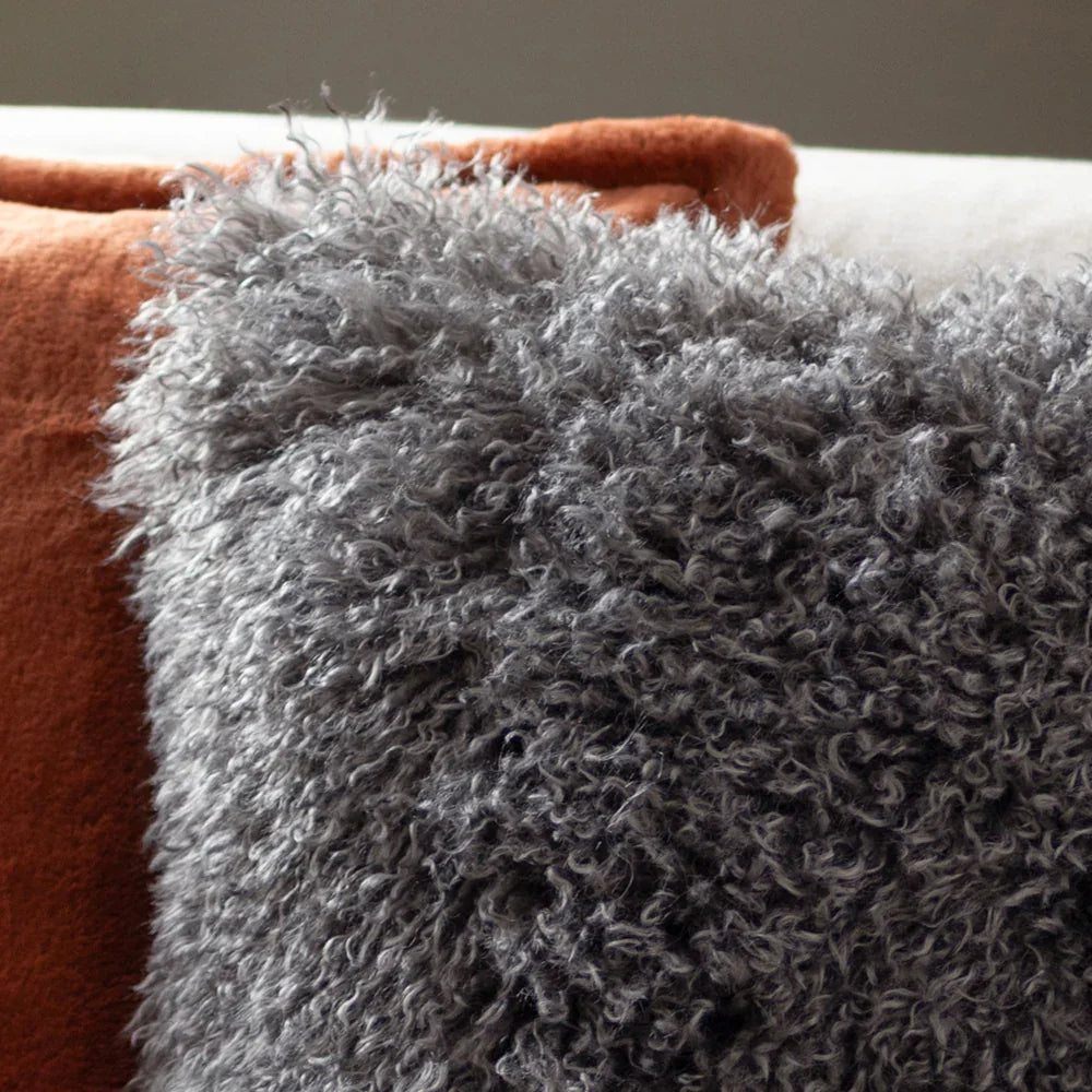 Furn (Riva Home) Cushions ROWAN FAUX FUR FEATHER FILLED CUSHION by Furn