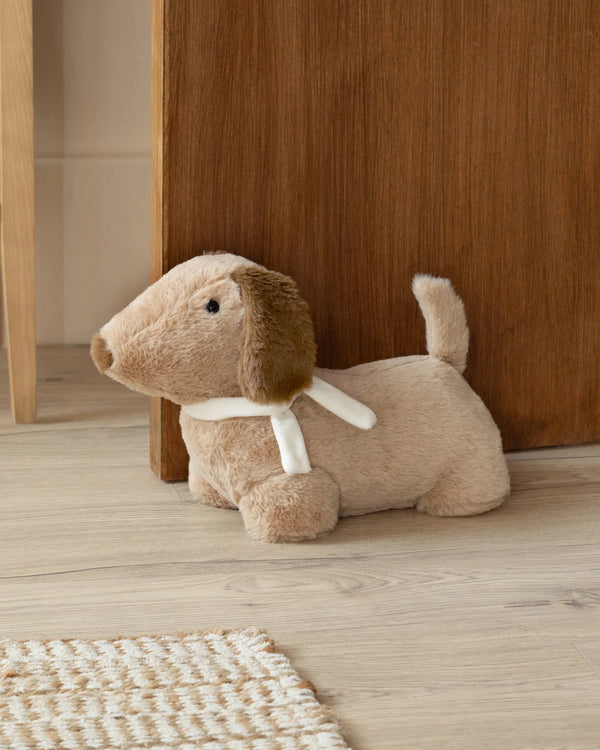 SAMSON FAUX FUR DOG DOOR STOP NATURAL
by Furn