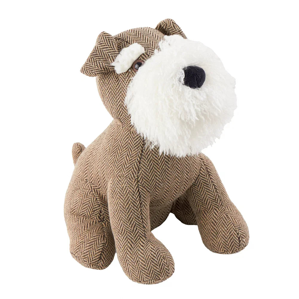 Furn (Riva Home) Door stop SCHNAUZER DOG HERRINGBONE DOOR STOP – BROWN by Furn