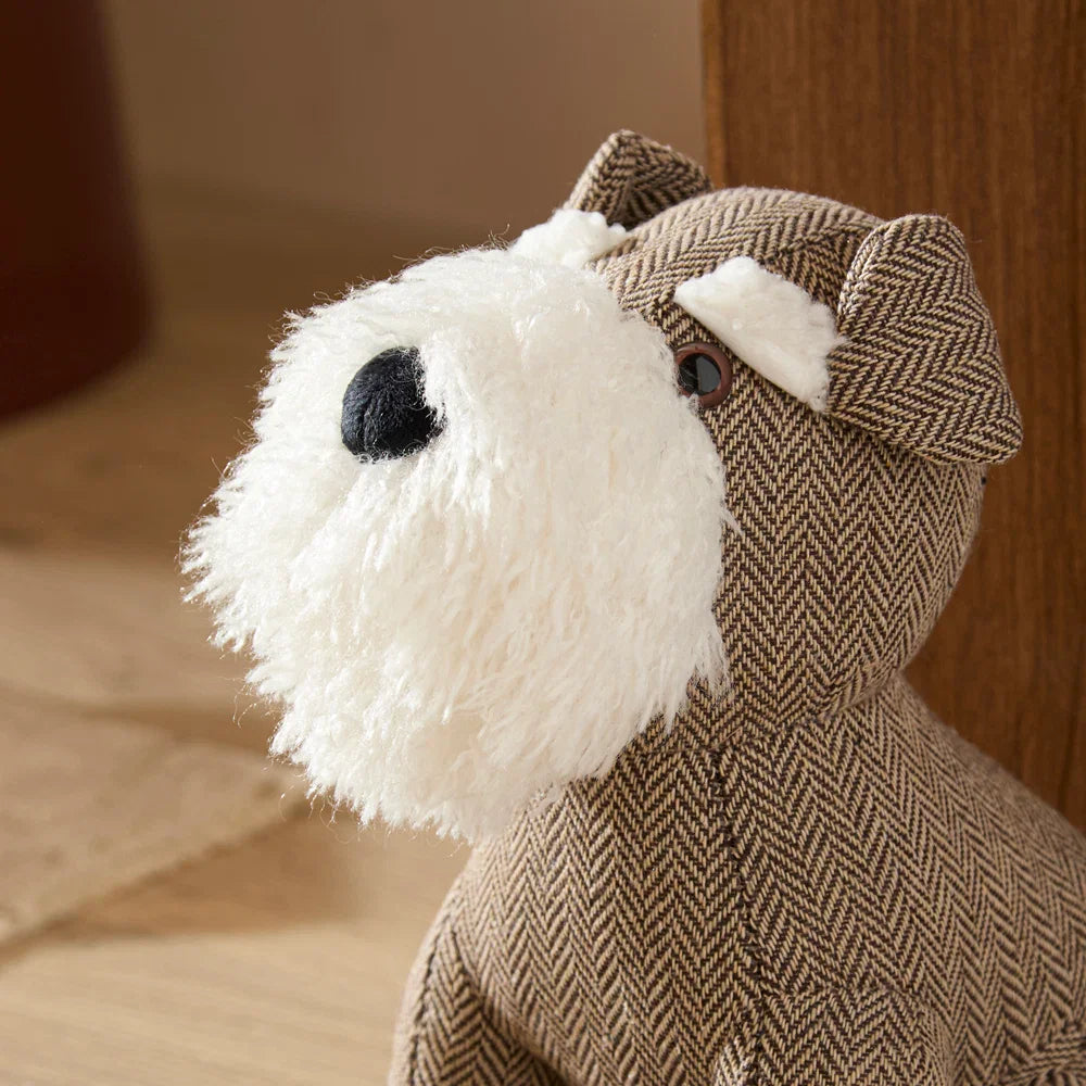 Furn (Riva Home) Door stop SCHNAUZER DOG HERRINGBONE DOOR STOP – BROWN by Furn