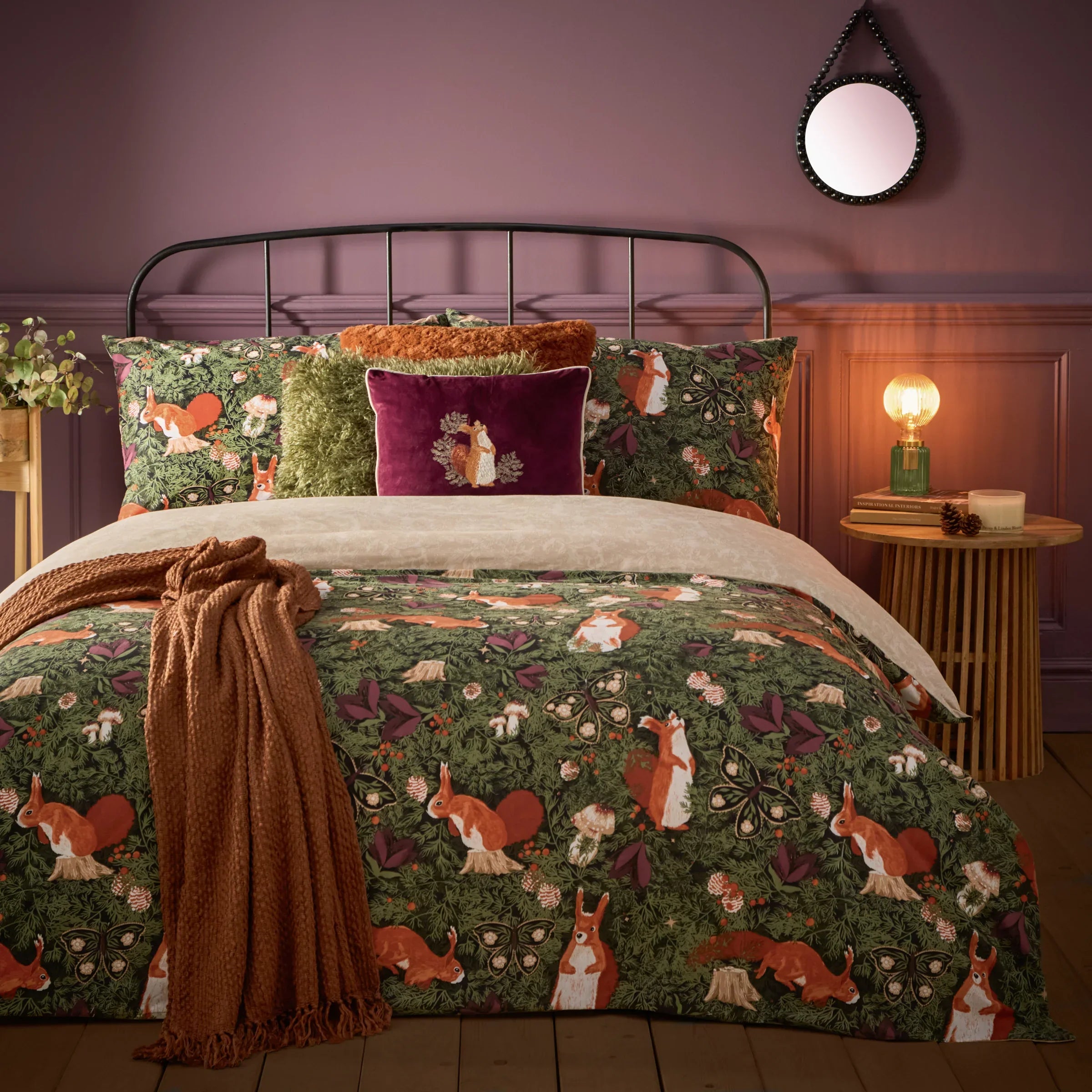 Furn (Riva Home) Duvet Cover set Pineberry Forest Woodland Kingsize Duvet Cover Set Multicoloured by Furn