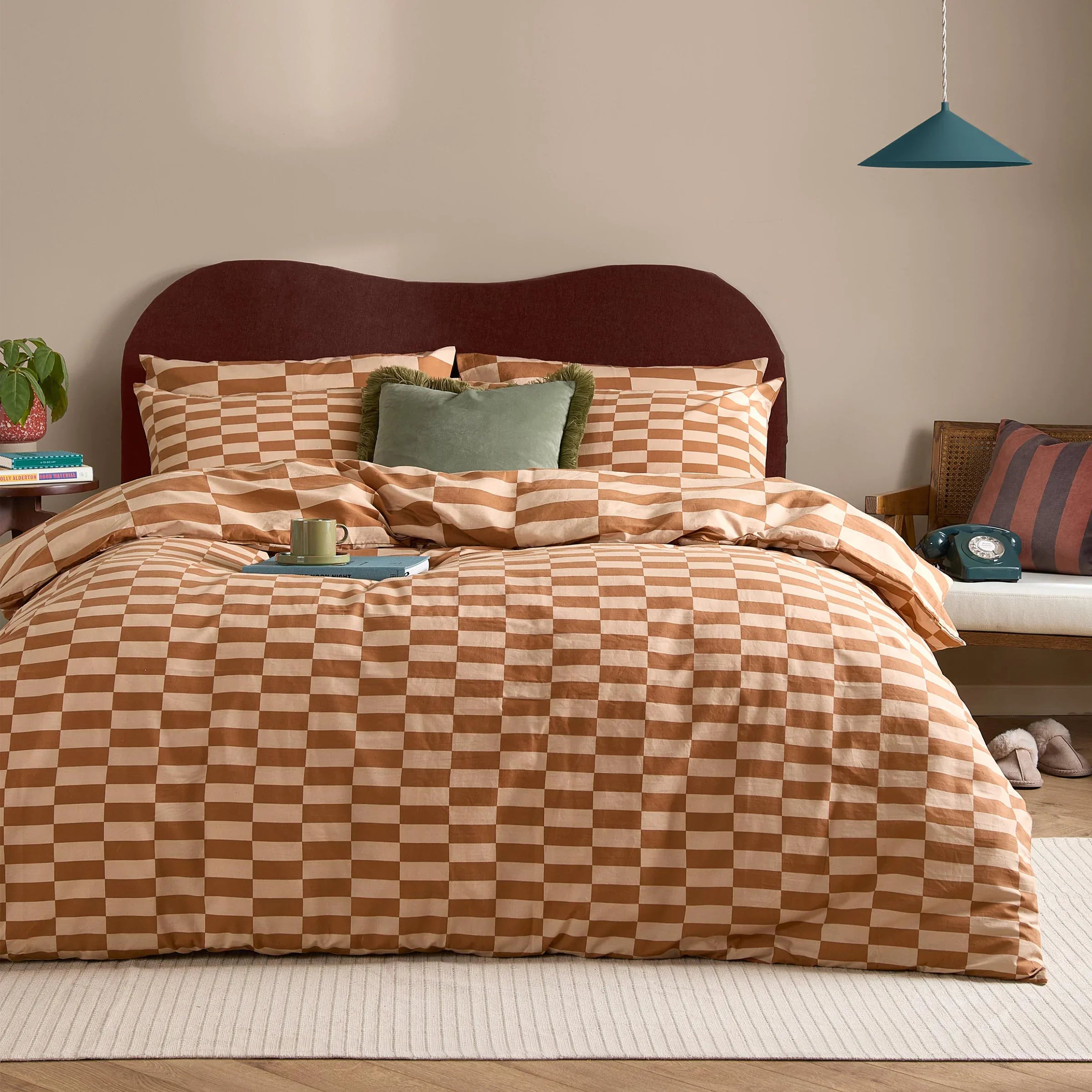 Furn (Riva Home) Duvet Cover set Pumpkin Spice / Single THE ULTIMATE CHECKERBOARD REVERSIBLE DUVET COVER SET by furn