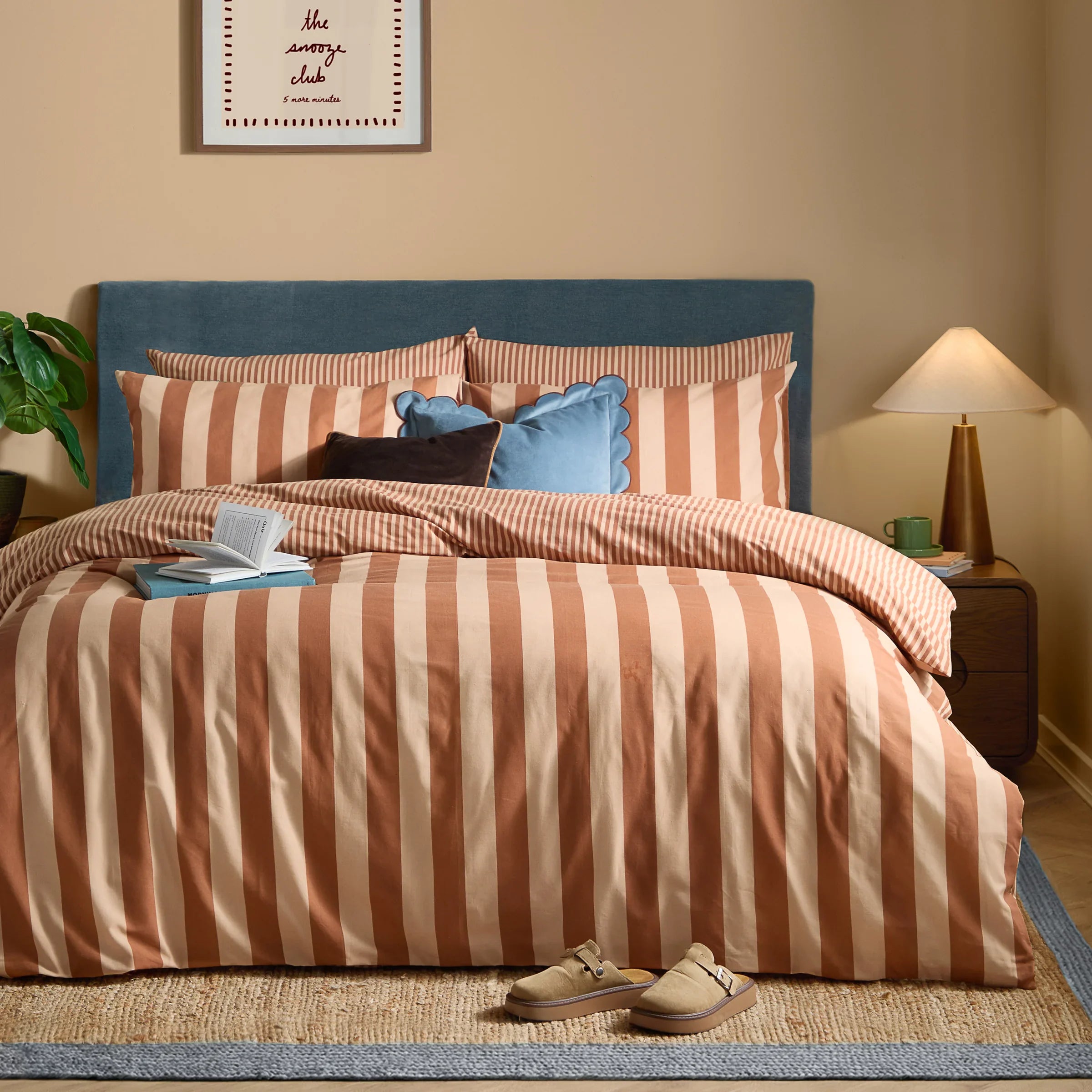 Furn (Riva Home) Duvet Cover set Pumpkin Spice / Single THE ULTIMATE STRIPE REVERSIBLE DUVET COVER SET by furn
