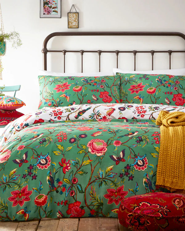 POMELO TROPICAL FLORAL DUVET COVER SET by furn