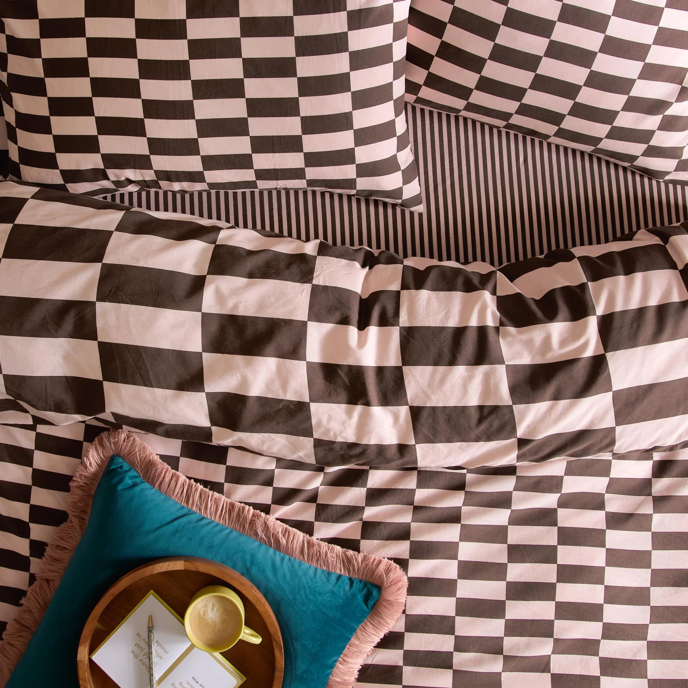 Furn (Riva Home) Duvet Cover set THE ULTIMATE CHECKERBOARD REVERSIBLE DUVET COVER SET by furn