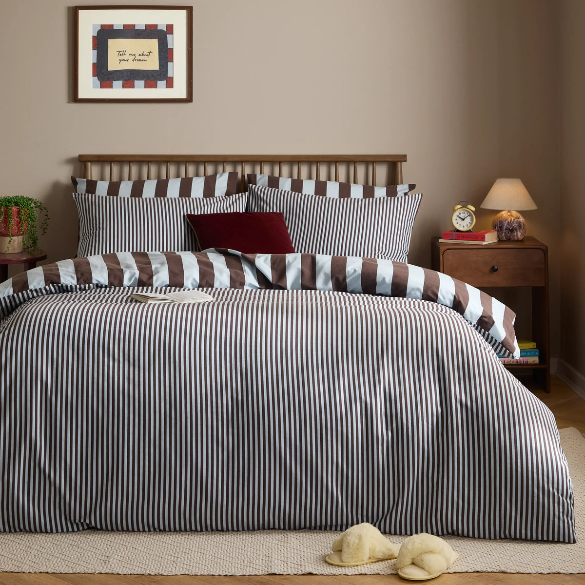 Furn (Riva Home) Duvet Cover set THE ULTIMATE STRIPE REVERSIBLE DUVET COVER SET by furn