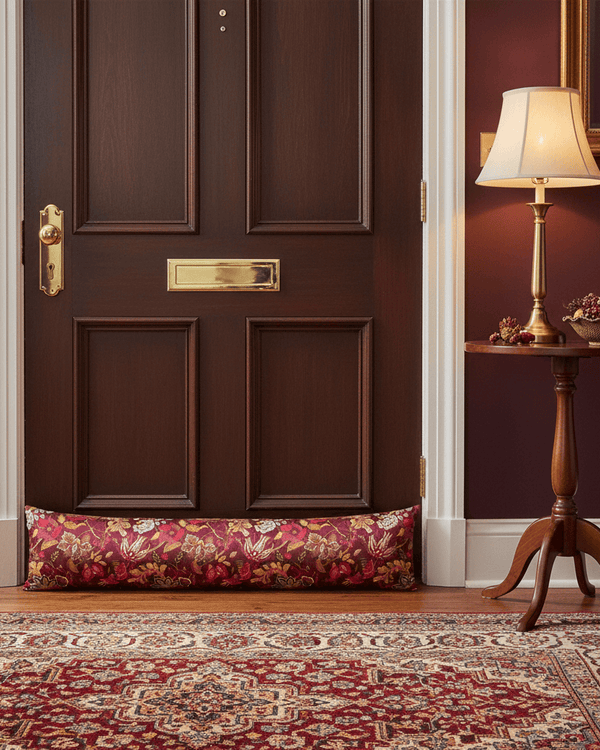 VIRANAI EXOTIC FLORAL DRAUGHT EXCLUDER CERISE by Furn