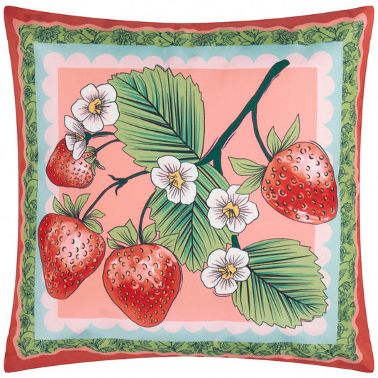 Furn (Riva Home) Outdoor Cushion ANEMONE STRAWBERRIES PRINTED OUTDOOR CUSHION MULTI by Furn