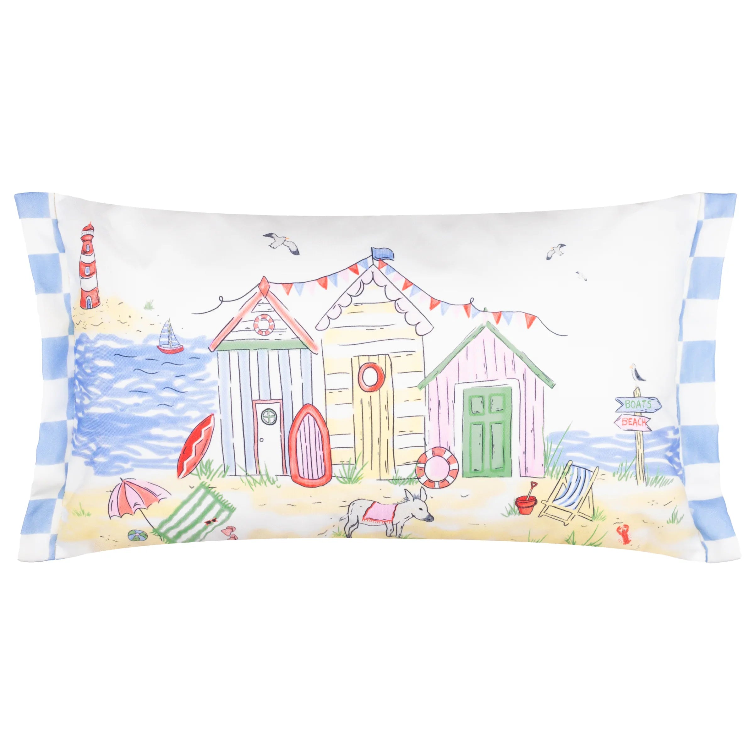 Furn (Riva Home) Outdoor Cushion BEACH HUTS RECTANGULAR OUTDOOR CUSHION by Furn