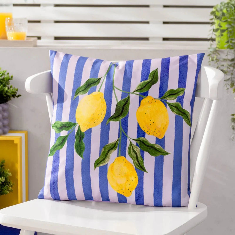 furn. Lemons Outdoor Cushion Blue