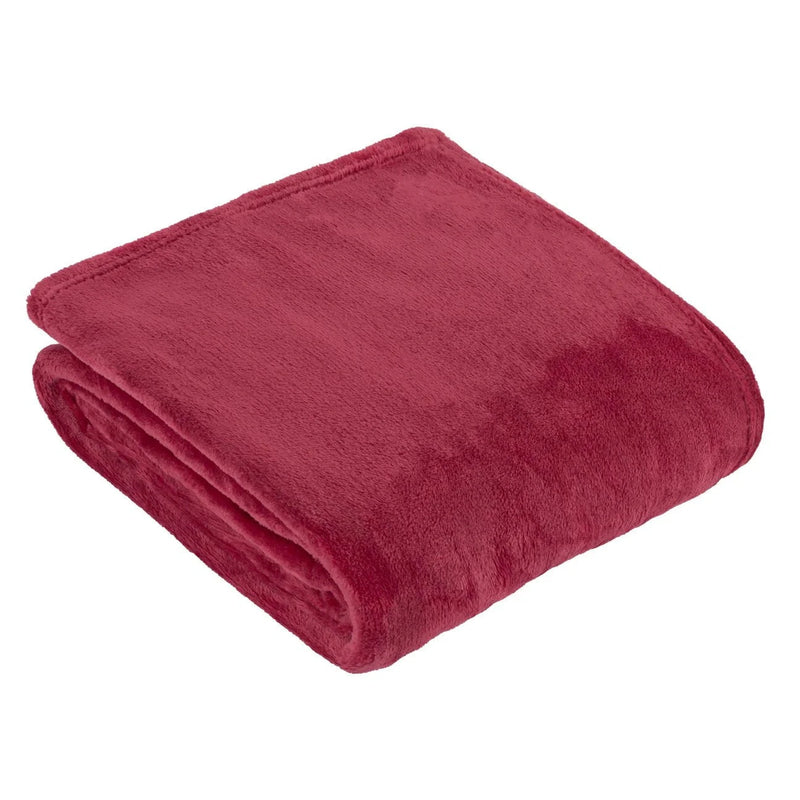 Harrow Fleece Throw Berry by Furn