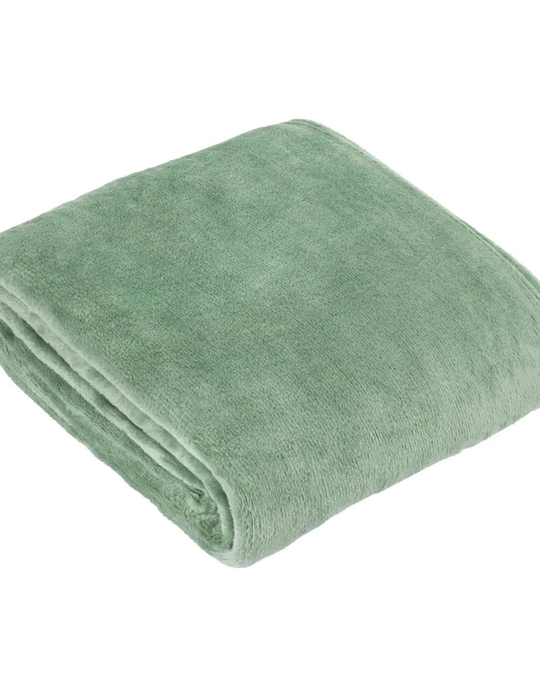 Harrow Fleece Throw Sage by Furn