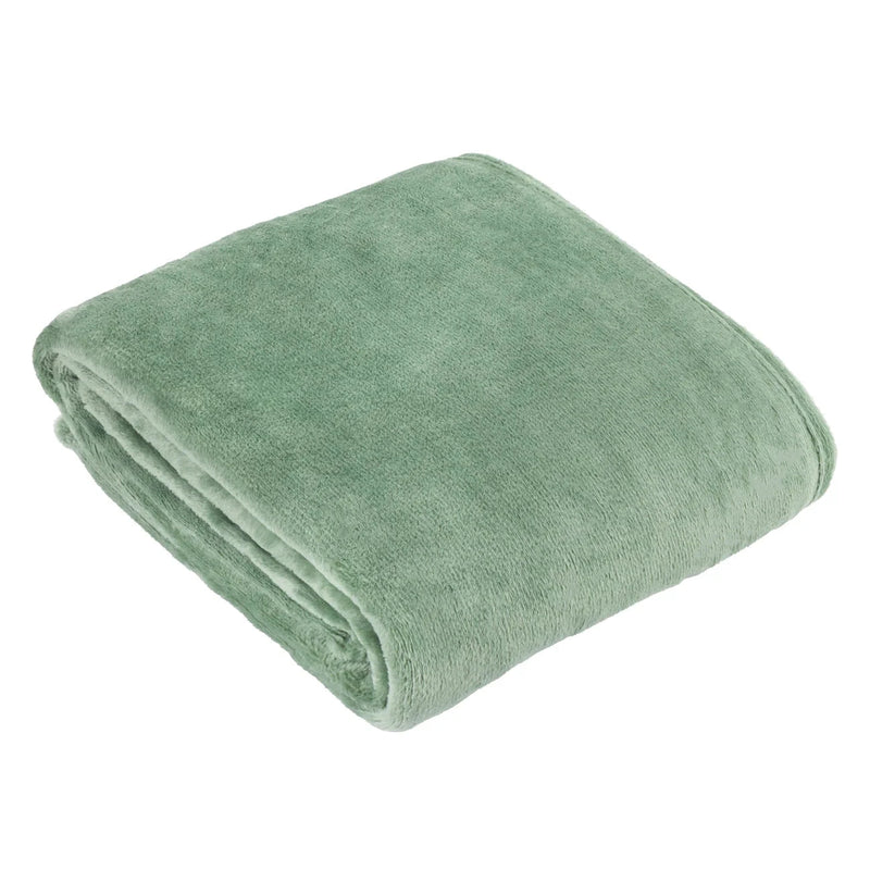 Harrow Fleece Throw Sage by Furn