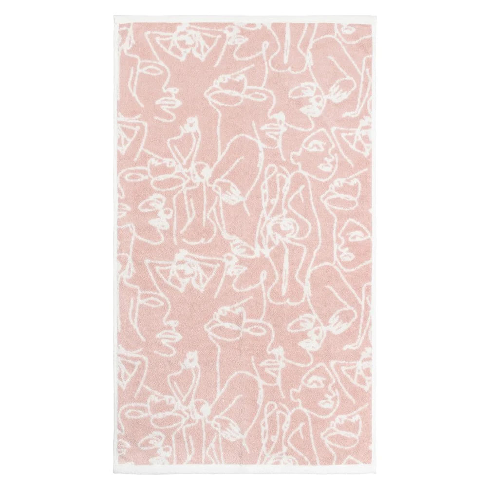 Furn (Riva Home) Towels EVERYBODY ABSTRACT JACQUARD HAND TOWELS BLUSH | by Furn