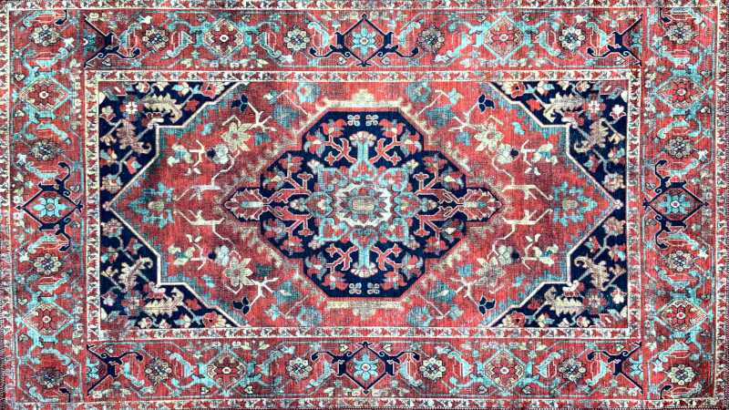 Geldof Rugs Rugs Nos 2. B0108A RED / 120cm x 180cm Skellig series Rugs (5 colour styles to choose from)