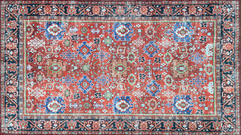 Geldof Rugs Rugs Nos 3. B0015A RED / 120cm x 180cm Skellig series Rugs (5 colour styles to choose from)