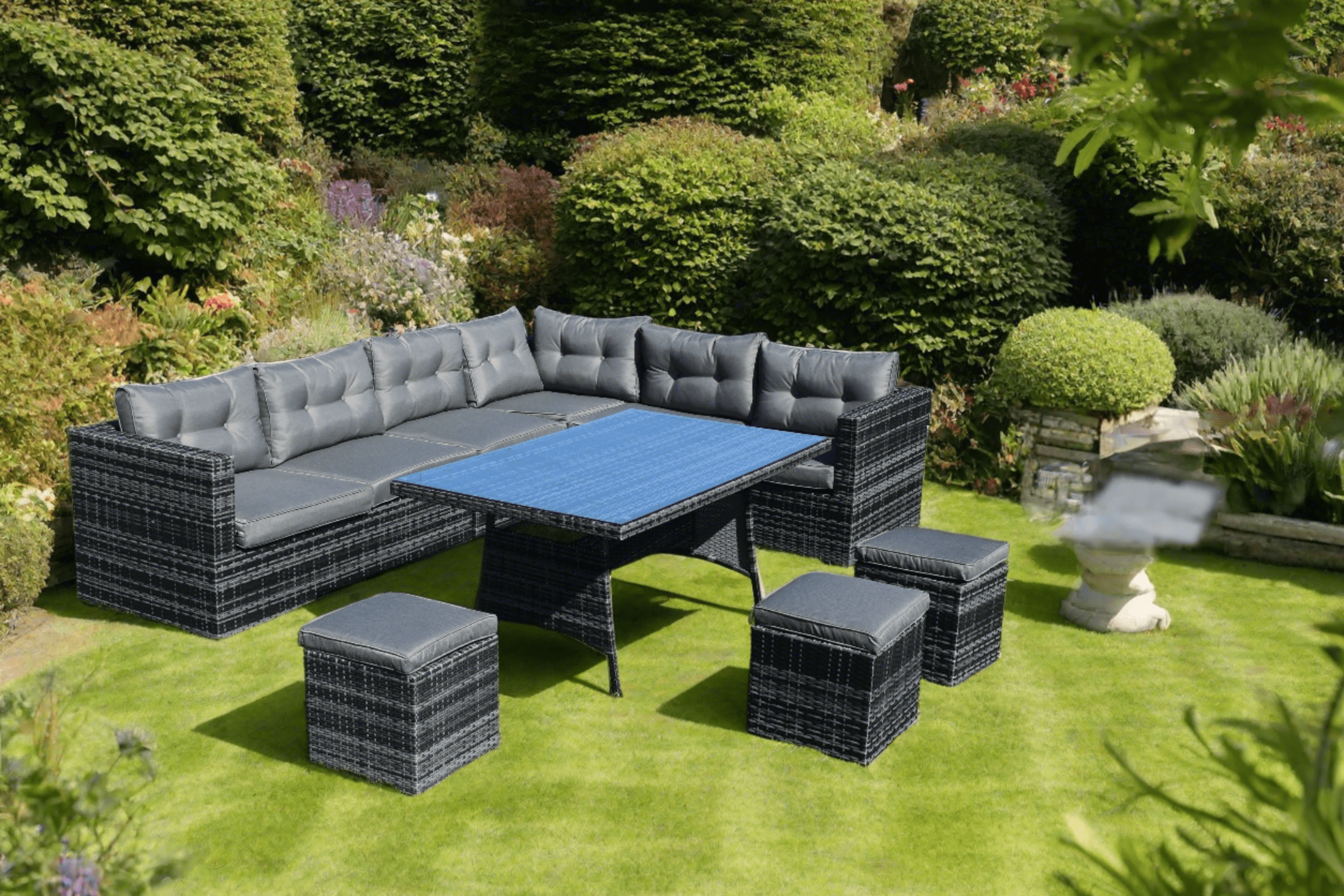 10 Piece Dark Rattan Dining Set - FREE DELIVERY,Outdoor Furniture,simply HAZEL,Hazelwood Interiors,IE